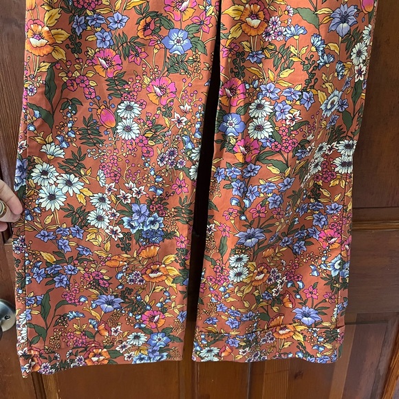 Maeve by Anthropologie Floral Crop Wide Leg Pants Size 2 Cottagecore Boho Retro - Picture 3 of 11